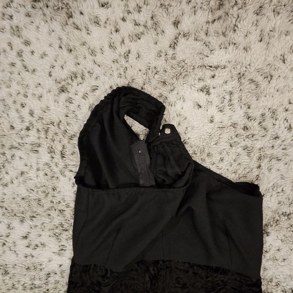 Dorothy Samuel SZ 6 Dark Romantic Black Burnout Velvet Paisley Goth Bodysuit - Picture 10 of 12